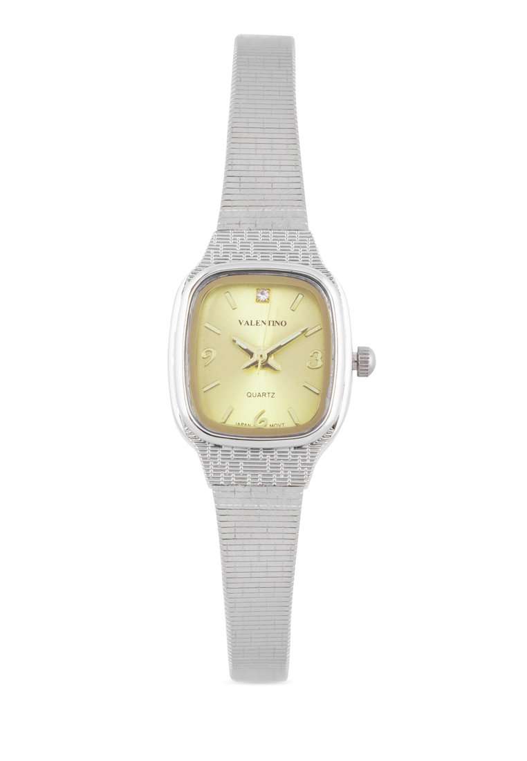Valentino 20122337-GOLD DIAL Silver Strap Watch for Women-Watch Portal Philippines