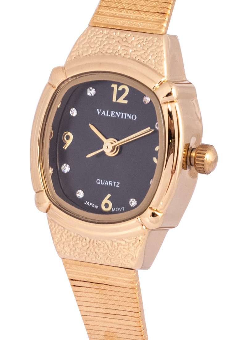 Valentino 20122338-GOLD-BLACK DIAL Gold Strap Watch for Women-Watch Portal Philippines