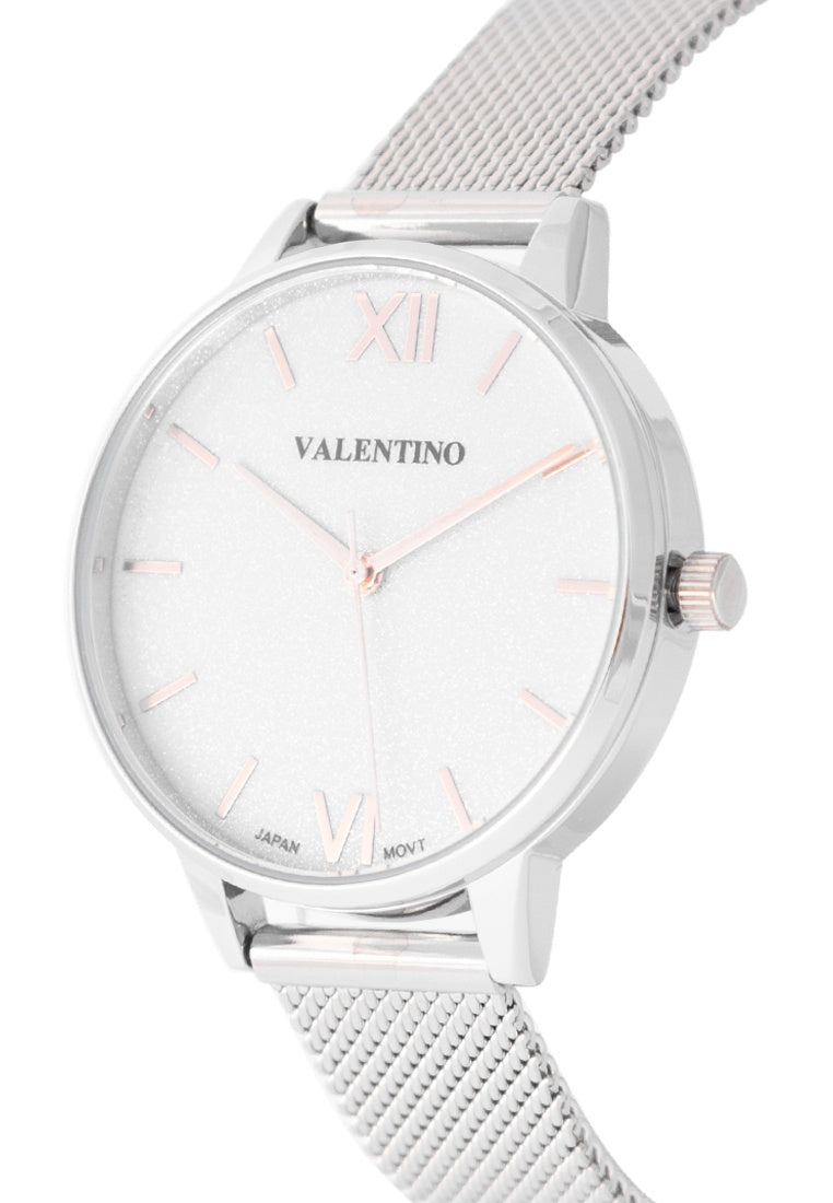 Valentino 20122341-SIL-SILVER DIAL Stainless Steel Strap Analog Watch for Women-Watch Portal Philippines