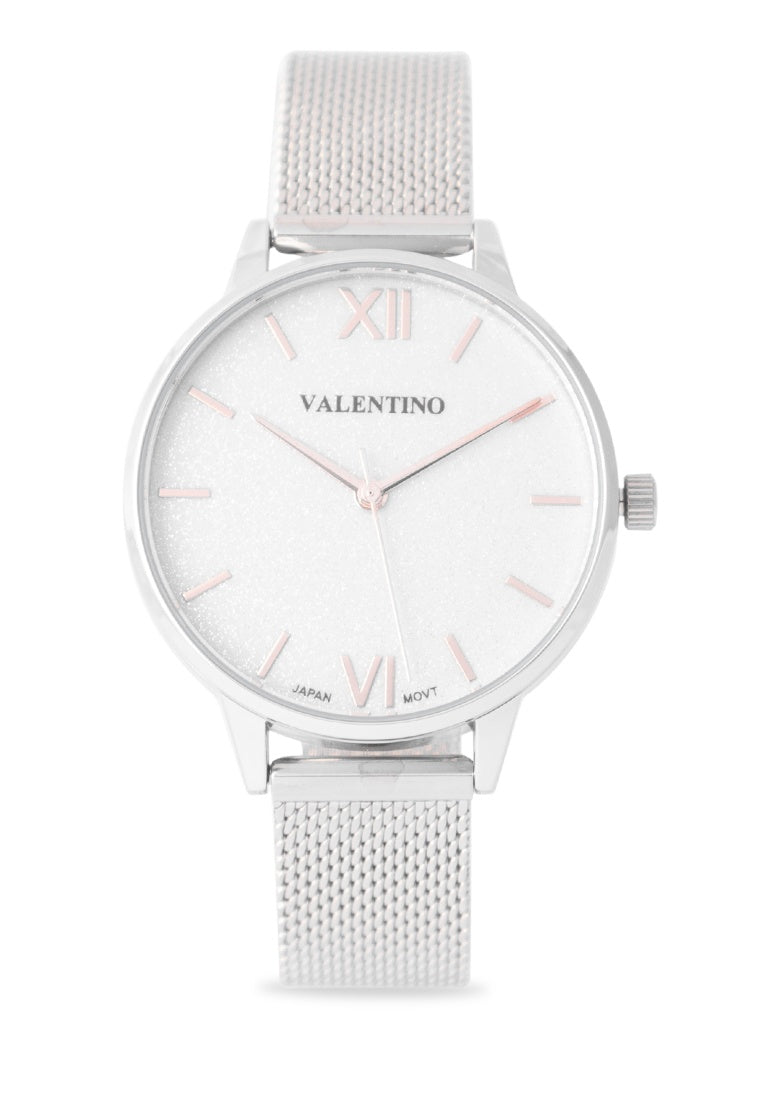 Valentino 20122341-SIL-SILVER DIAL Stainless Steel Strap Analog Watch for Women-Watch Portal Philippines