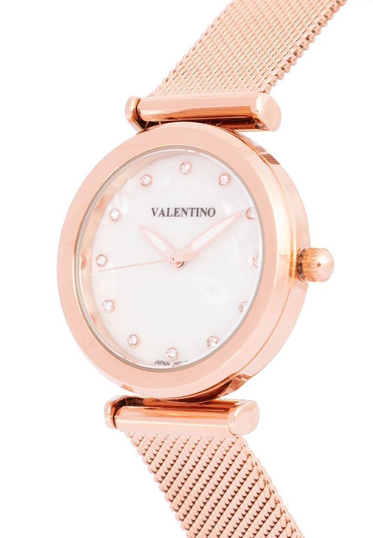 Valentino 20122344-ROSE Stainless Steel Strap Analog Watch for Women-Watch Portal Philippines