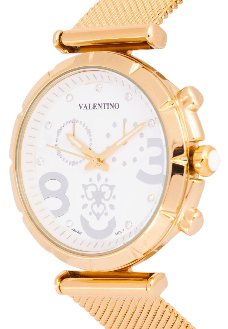 Valentino 20122346-GOLD Stainless Steel Strap Analog Watch for Women-Watch Portal Philippines