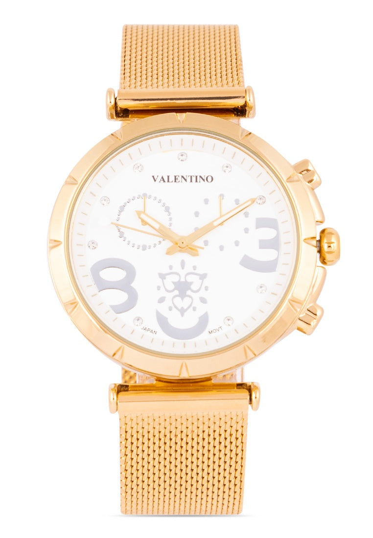 Valentino 20122346-GOLD Stainless Steel Strap Analog Watch for Women-Watch Portal Philippines