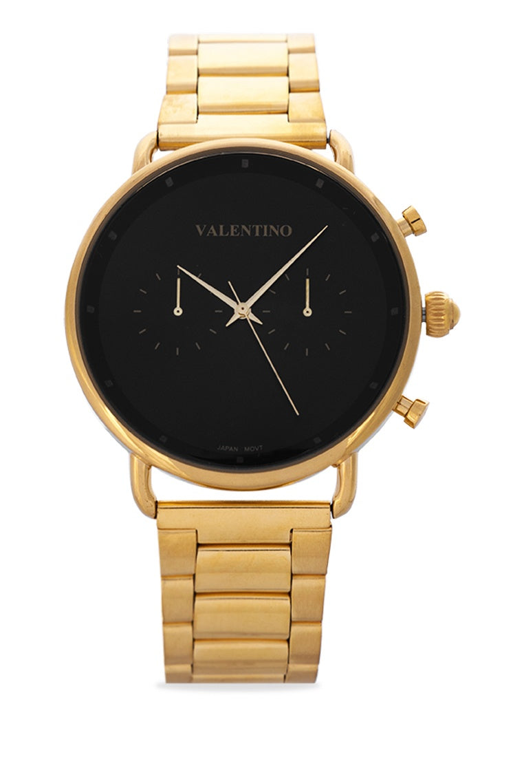 Valentino 20122353-BLACK DIAL Stainless Steel Strap Analog Watch for Men-Watch Portal Philippines