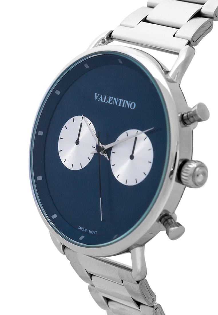 Valentino 20122354-BLUE DIAL Stainless Steel Strap Analog Watch for Men-Watch Portal Philippines