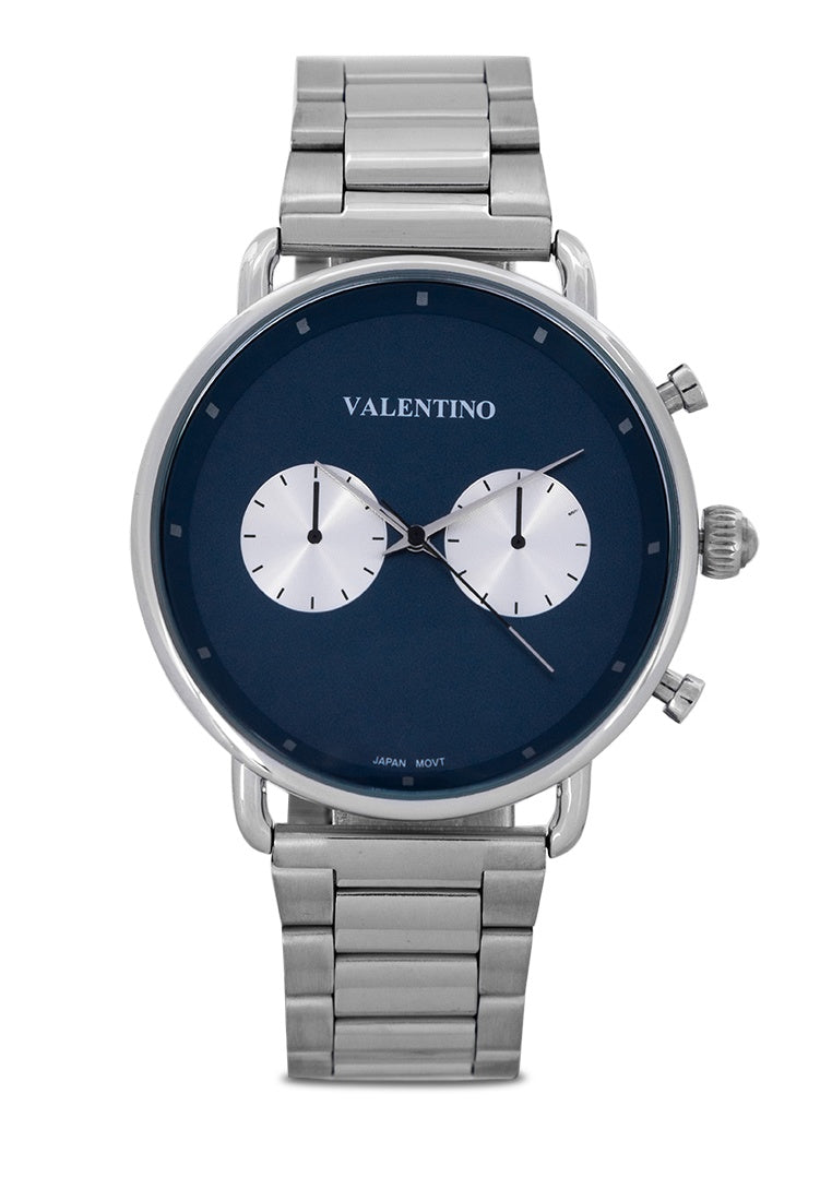 Valentino 20122354-BLUE DIAL Stainless Steel Strap Analog Watch for Men-Watch Portal Philippines