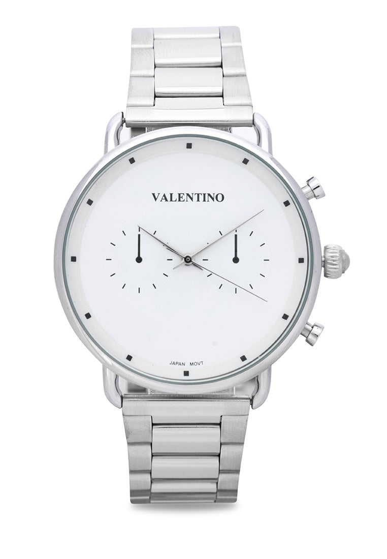 Valentino 20122354-WHITE DIAL Stainless Steel Strap Analog Watch for Men-Watch Portal Philippines
