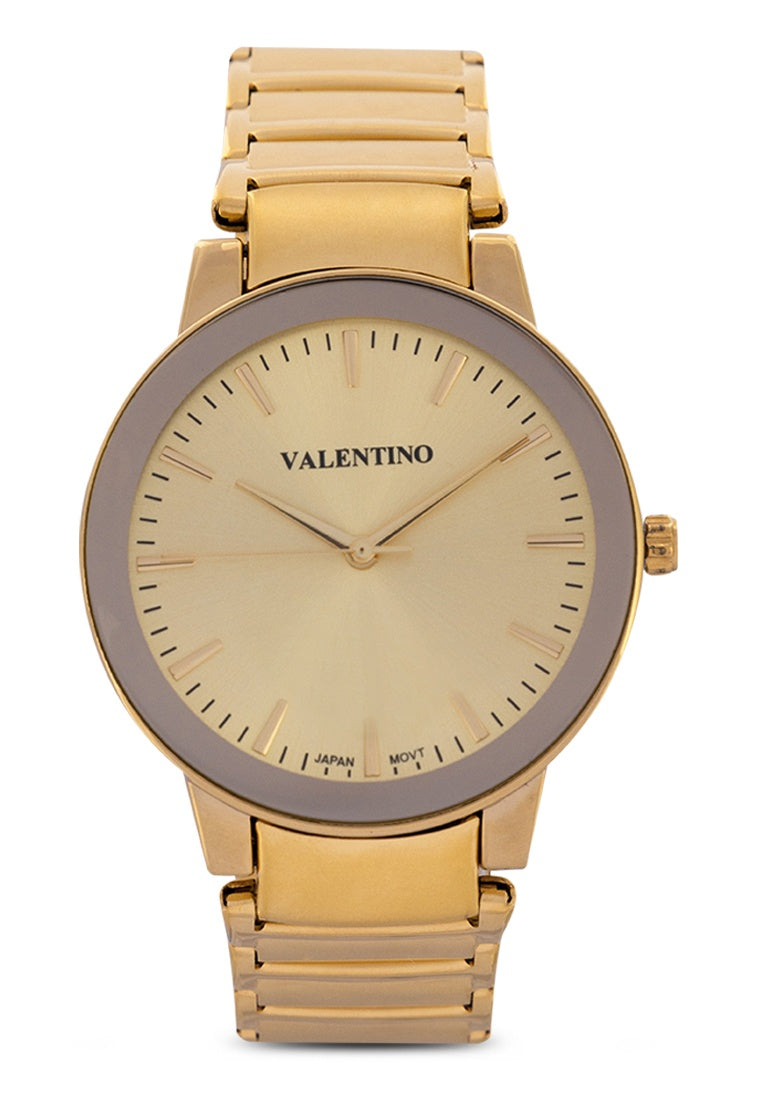 Valentino 20122355-GOLD DIAL Stainless Steel Strap Analog Watch for Men-Watch Portal Philippines