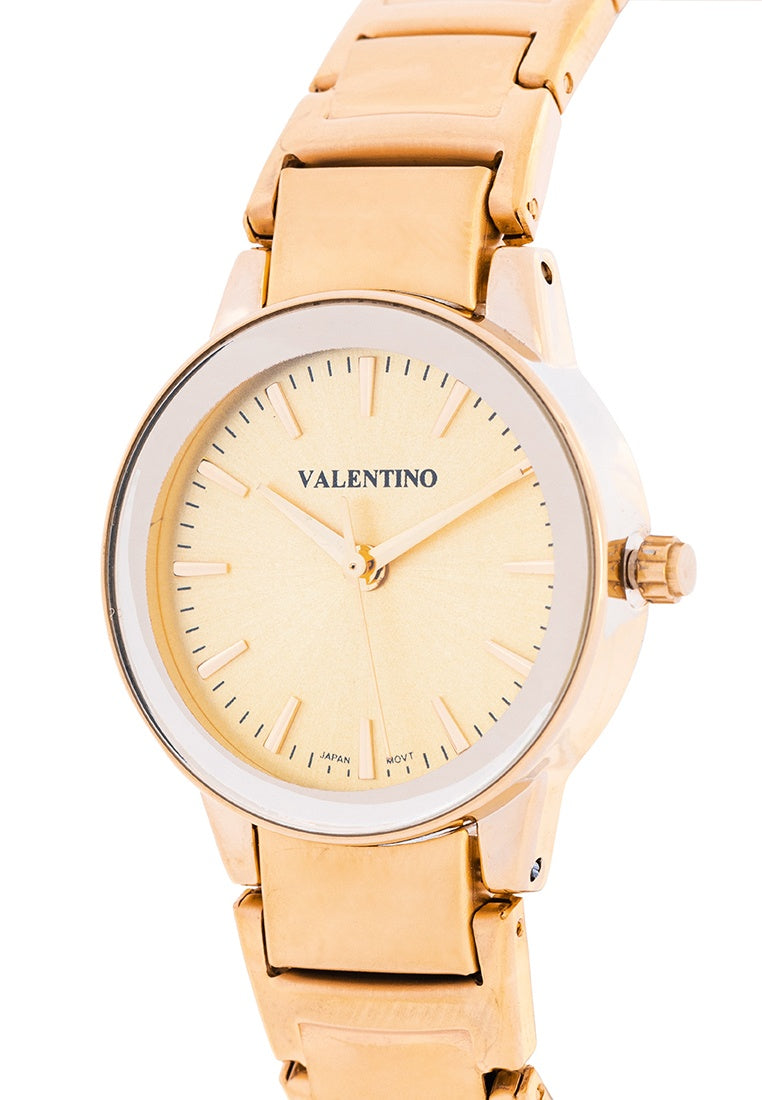 Valentino 20122359-GOLD DIAL Stainless Steel Strap Analog Watch for Women-Watch Portal Philippines