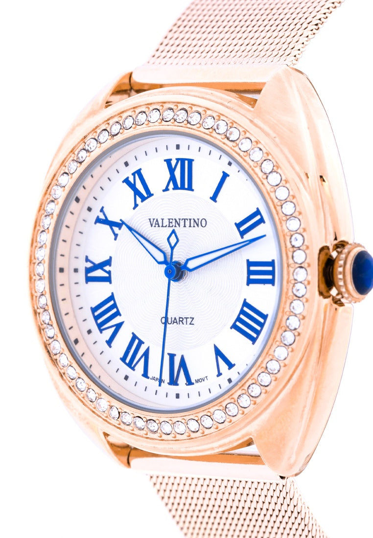 Valentino 20122363-ROSE Stainless Steel Strap Analog Watch for Women-Watch Portal Philippines