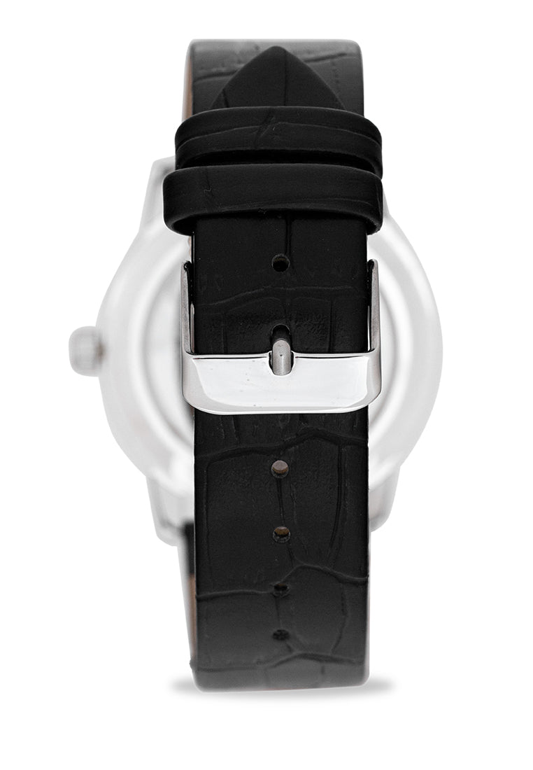 Valentino 20122367-SILVER DIAL Analog Leather Strap Watch for Men-Watch Portal Philippines