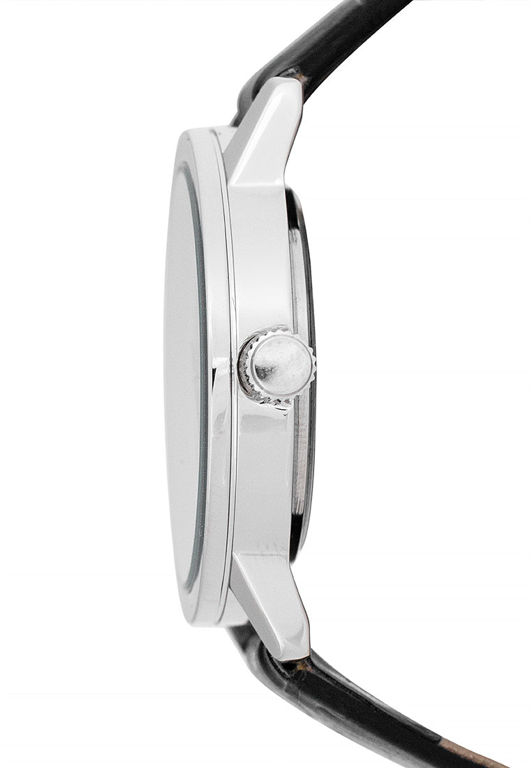 Valentino 20122368-BLACK DIAL Analog Leather Strap Watch for Women-Watch Portal Philippines