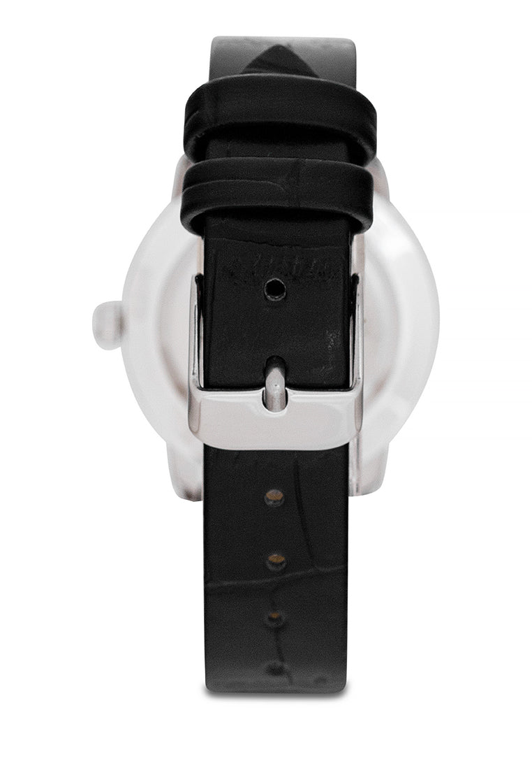 Valentino 20122368-BLACK DIAL Analog Leather Strap Watch for Women-Watch Portal Philippines