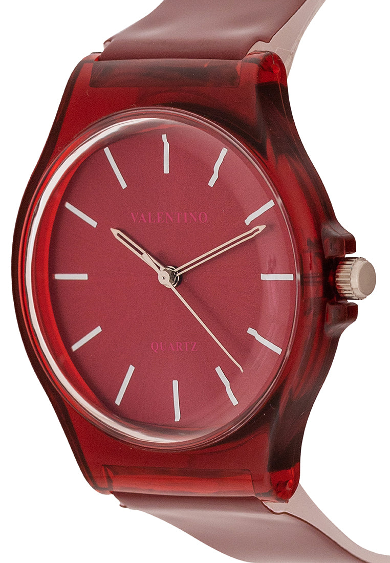 Valentino 20122369-RED Analog Plastic Strap Watch-Watch Portal Philippines