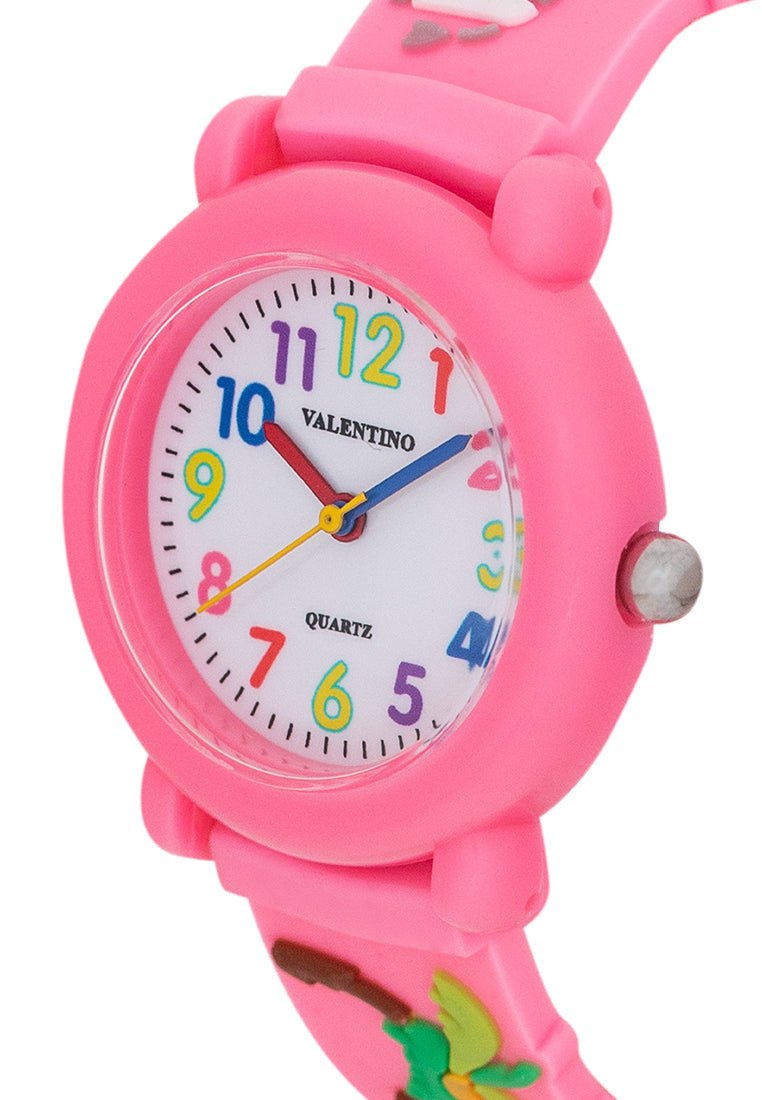 Valentino 20122370-PINK Analog Rubber Strap Watch for Kids-Watch Portal Philippines