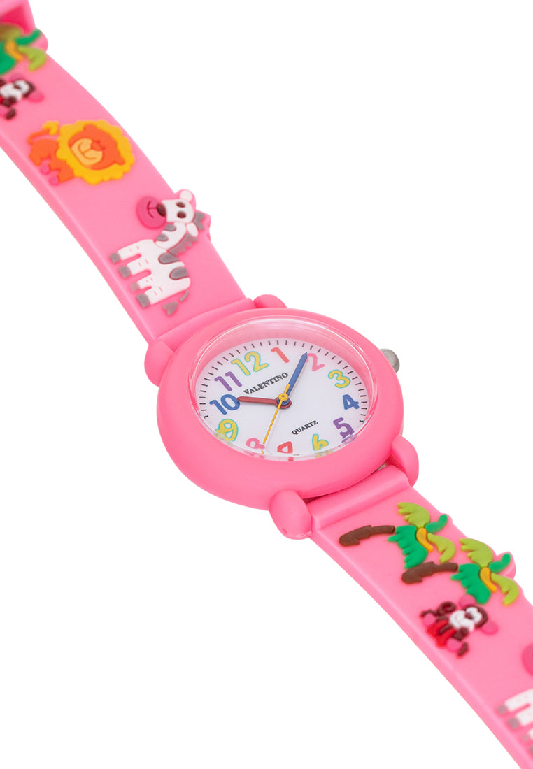 Valentino 20122370-PINK Analog Rubber Strap Watch for Kids-Watch Portal Philippines