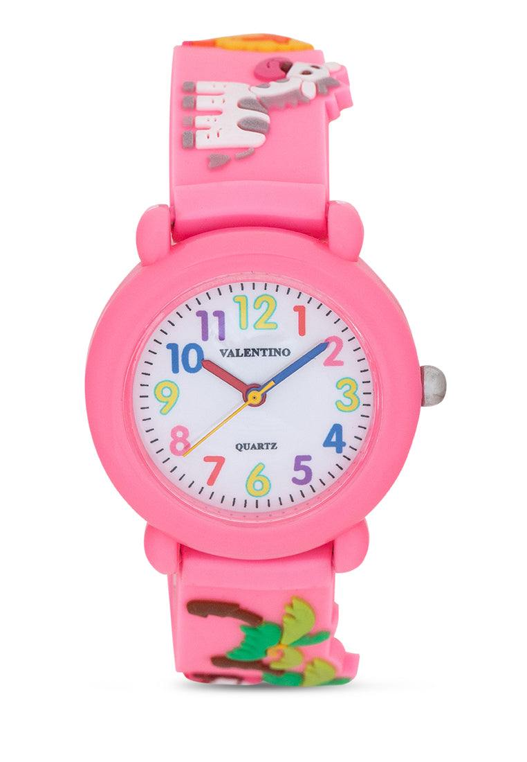 Valentino 20122370-PINK Analog Rubber Strap Watch for Kids-Watch Portal Philippines