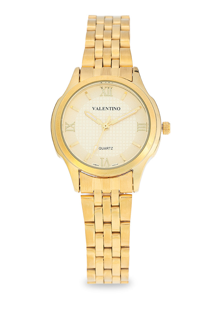 Valentino 20122377 GOLD GOLD DIAL Stainless Steel Strap Analog Watch