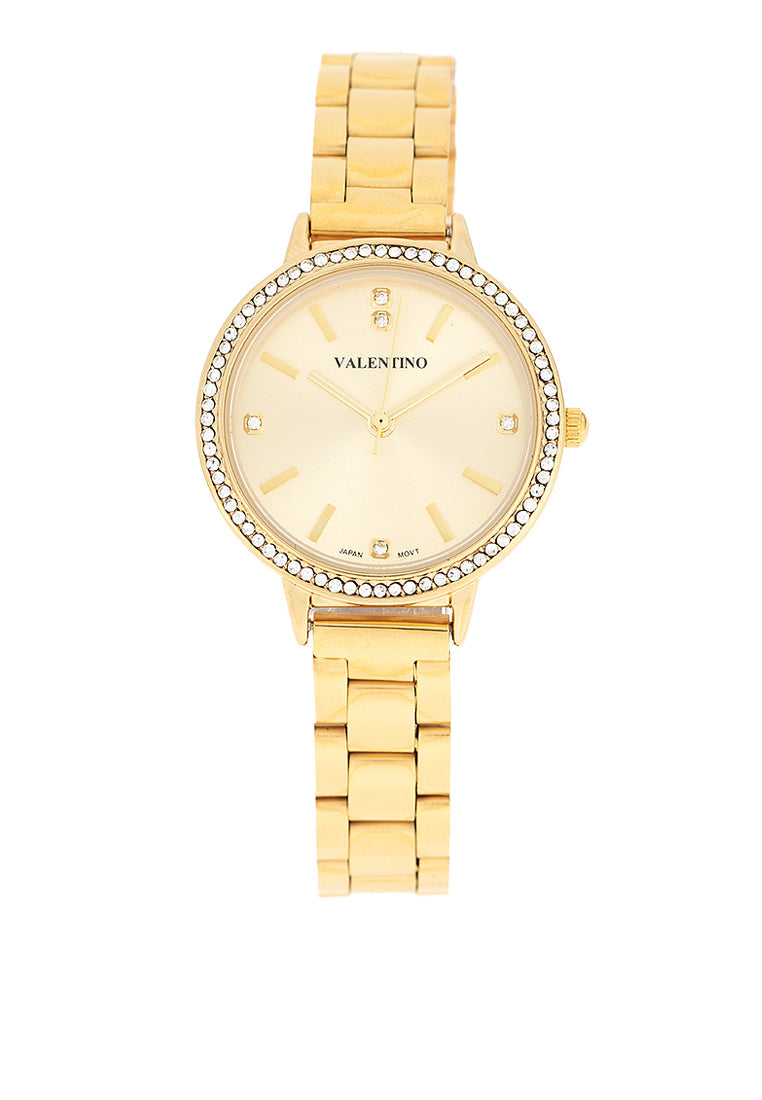 Valentino 20122379-GOLD - GOLD DIAL Stainless Steel Strap Analog Watch for Women