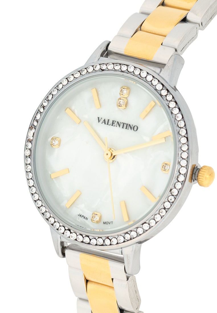 Valentino 20122379-TWO TONE - MOP DIAL Stainless Steel Strap Analog Watch for Women-Watch Portal Philippines