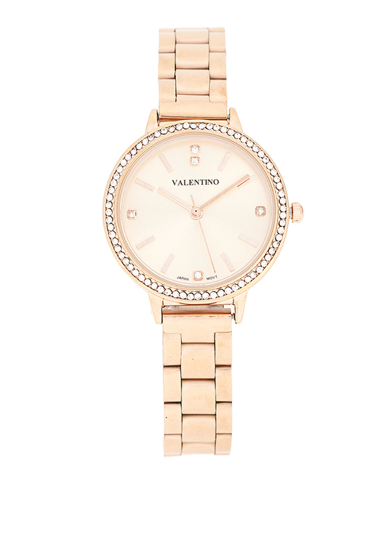 Valentino 20122380-ROSE DIAL Stainless Steel Strap Analog Watch for Women-Watch Portal Philippines