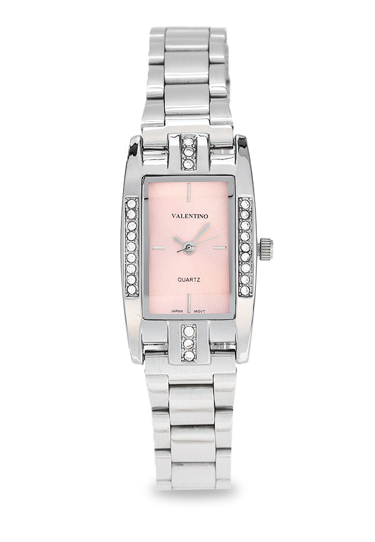 Valentino 20122384-PINK DIAL Stainless Steel Strap Analog Watch for Women-Watch Portal Philippines