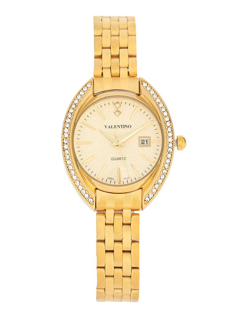Valentino 20122385-GOLD DIAL Stainless Steel Strap Analog Watch for Women-Watch Portal Philippines