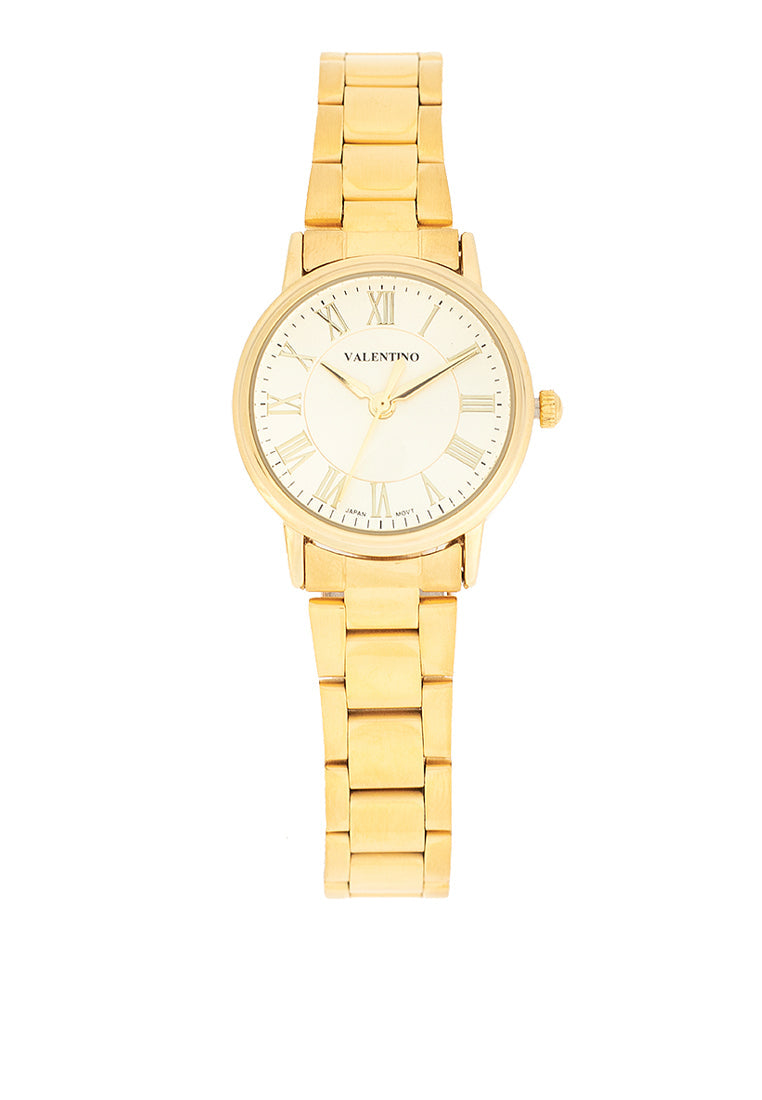 Valentino 20122387-GOLD DIAL Stainless Steel Strap Analog Watch for Women-Watch Portal Philippines