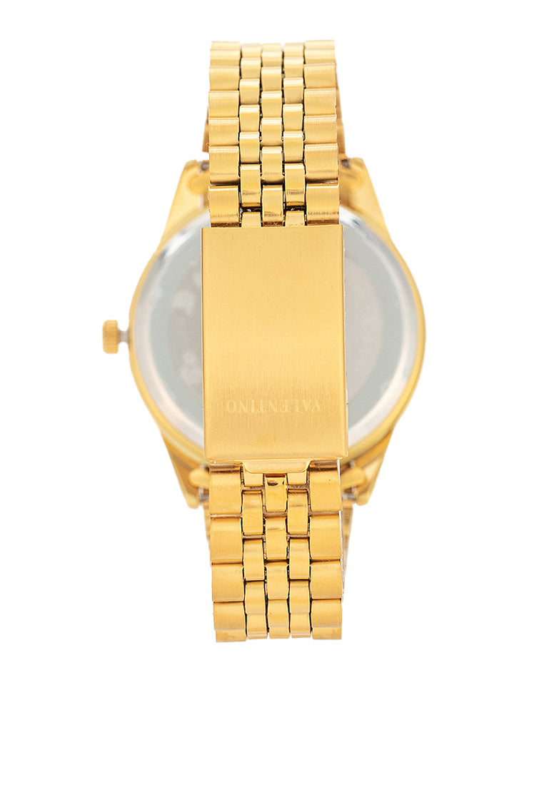 Valentino 20122392-BLACK DIAL Stainless Steel Strap Analog Watch for Men-Watch Portal Philippines