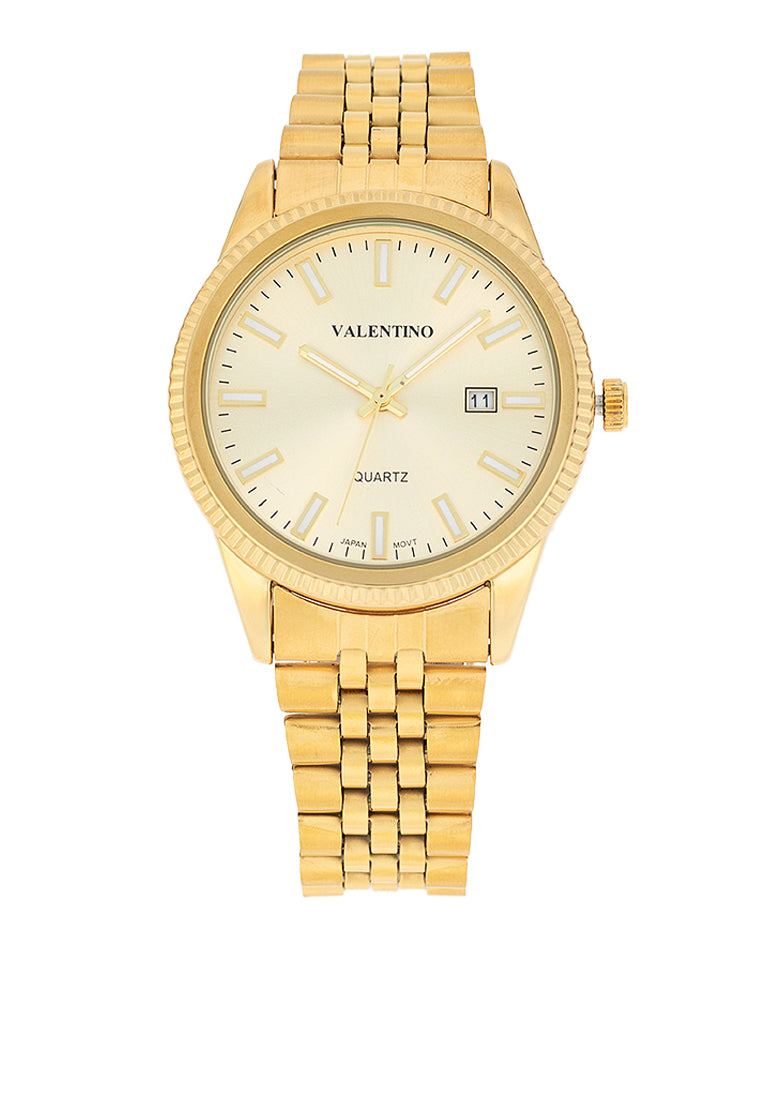 Valentino 20122392-GOLD DIAL Stainless Steel Strap Analog Watch for Men-Watch Portal Philippines