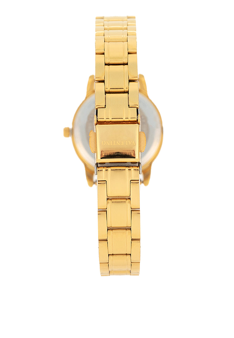 Valentino 20122394-BLACK DIAL Stainless Steel Strap Analog Watch for Women-Watch Portal Philippines