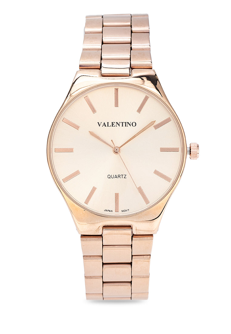 Valentino 20122398-ROSE GOLD DIAL Stainless Steel Strap Analog Watch for Women-Watch Portal Philippines
