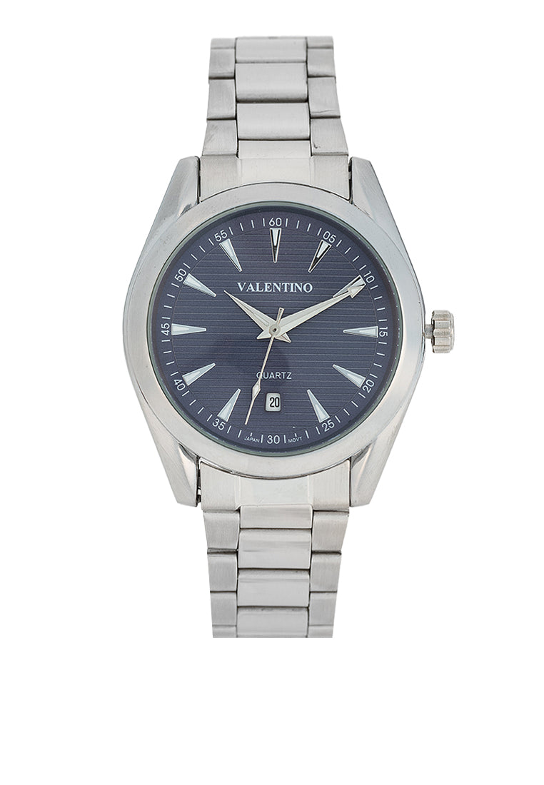 Valentino 20122401-BLUE DIAL Stainless Steel Strap Analog Watch for Men-Watch Portal Philippines