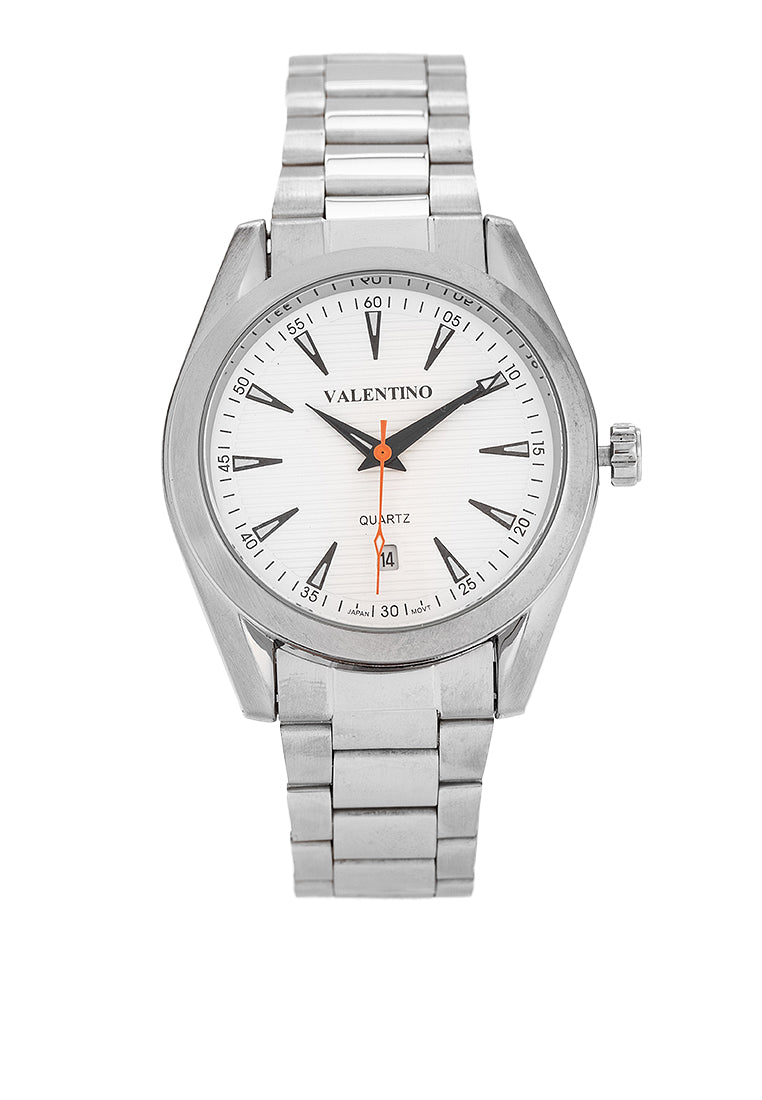 Valentino 20122401-WHITE DIAL Stainless Steel Strap Analog Watch for Men-Watch Portal Philippines