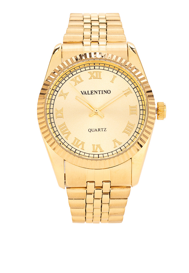 Valentino 20122402-GOLD - GOLD DIAL Stainless Steel Strap Analog Watch for Men-Watch Portal Philippines
