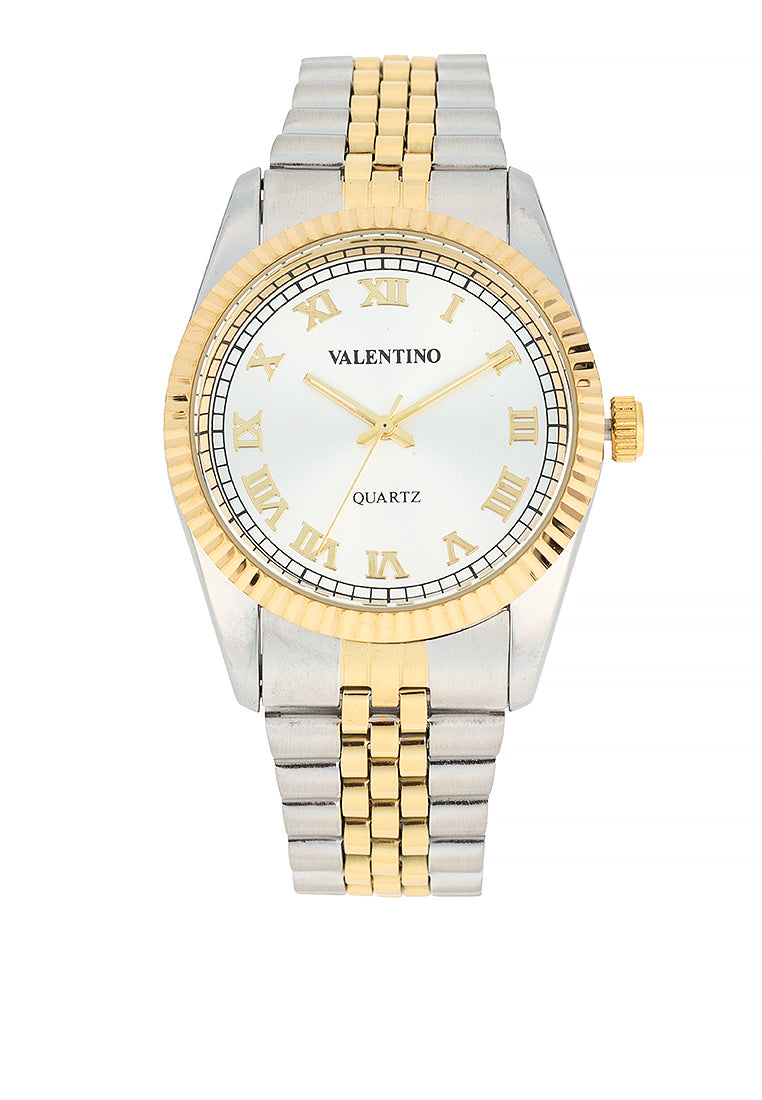 Valentino 20122402-TWO TONE - SILVER DIAL Stainless Steel Strap Analog Watch for Men-Watch Portal Philippines