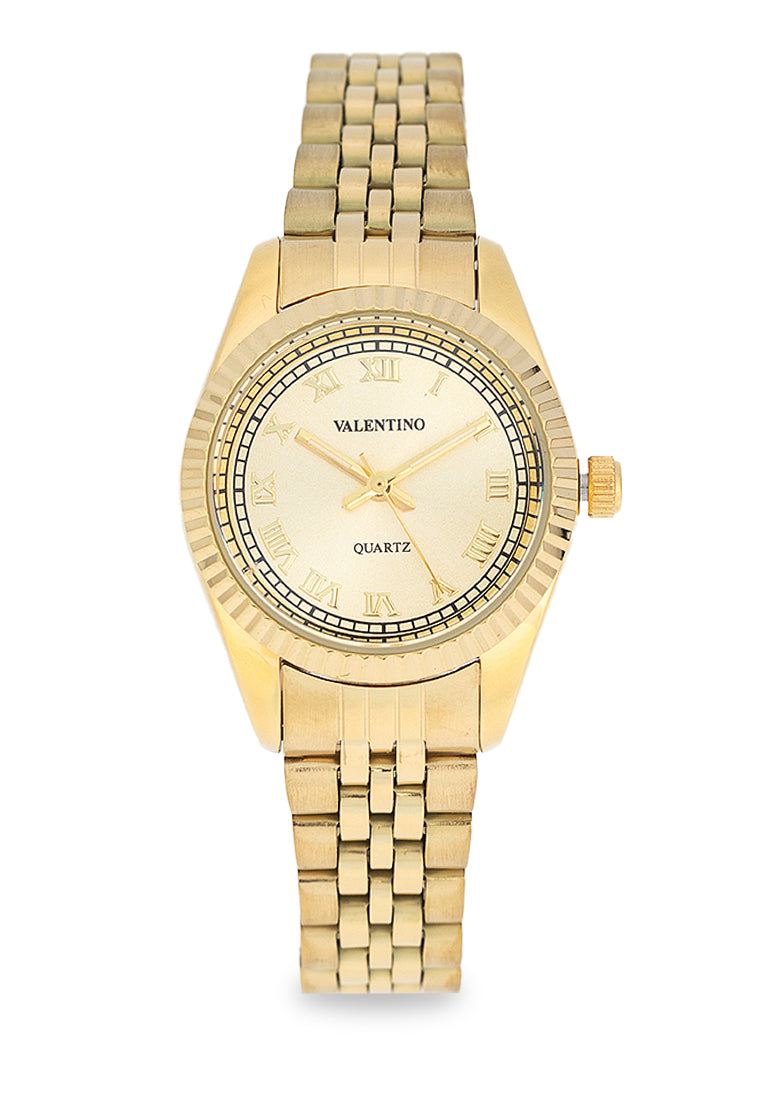 Valentino 20122403-GOLD - GOLD DIAL Stainless Steel Strap Analog Watch for Women-Watch Portal Philippines