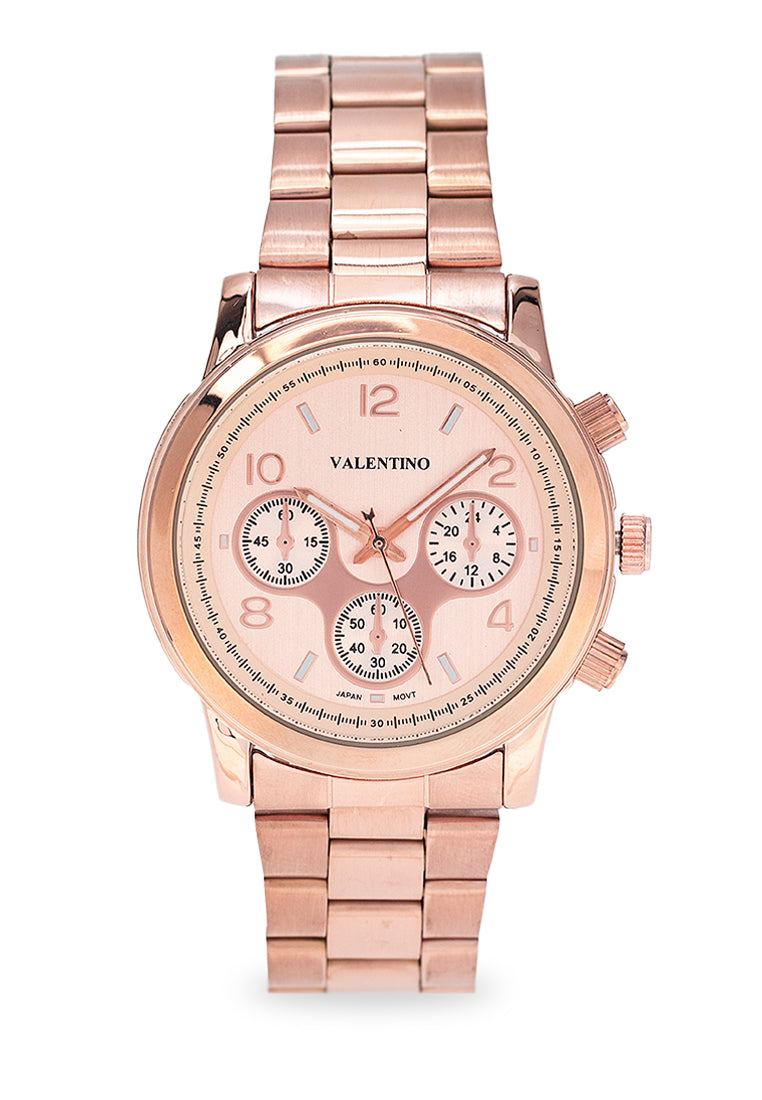 Valentino 20122407-ROSE DIAL Stainless Steel Strap Analog Watch for Women-Watch Portal Philippines