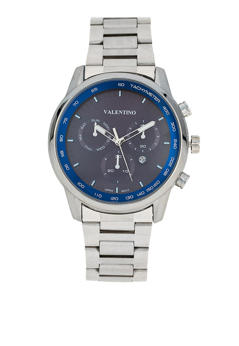 Valentino 20122414-BLUE DIAL Stainless Steel Strap Analog Watch for Men