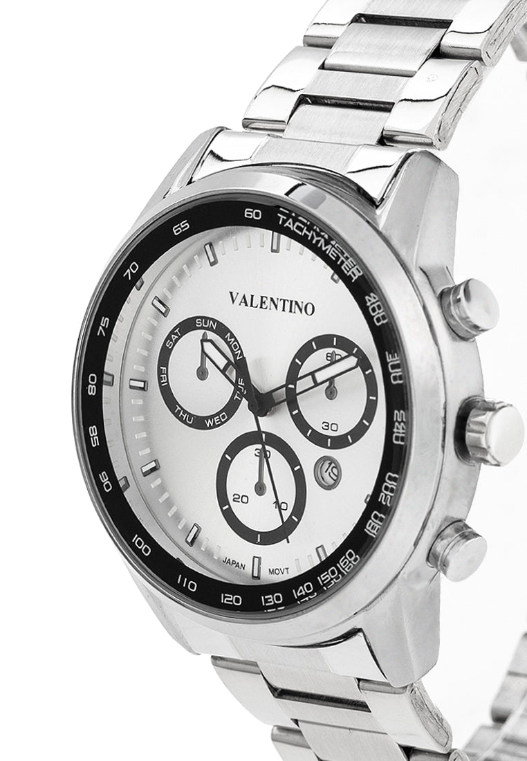 Valentino 20122414-SILVER DIAL Stainless Steel Strap Analog Watch for Men-Watch Portal Philippines