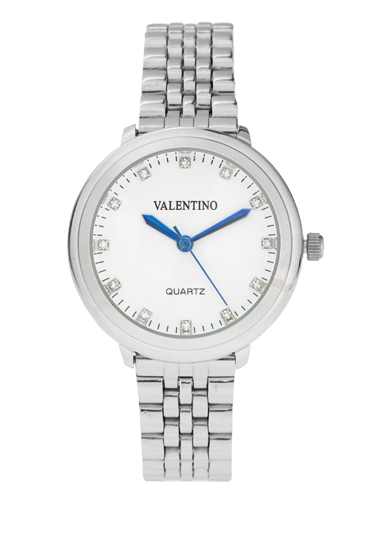 Valentino 20122429-WHITE DIAL Stainless Steel Strap Analog Watch for Women