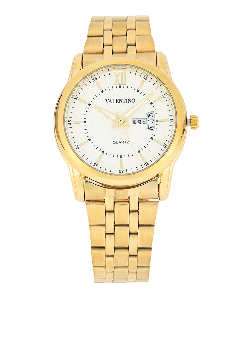 Valentino 20122437-WHITE DIAL Stainless Steel Strap Analog Watch for Men-Watch Portal Philippines