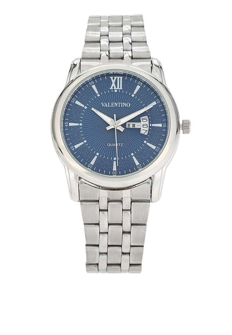Valentino 20122438-BLUE DIAL Stainless Steel Strap Analog Watch for Men