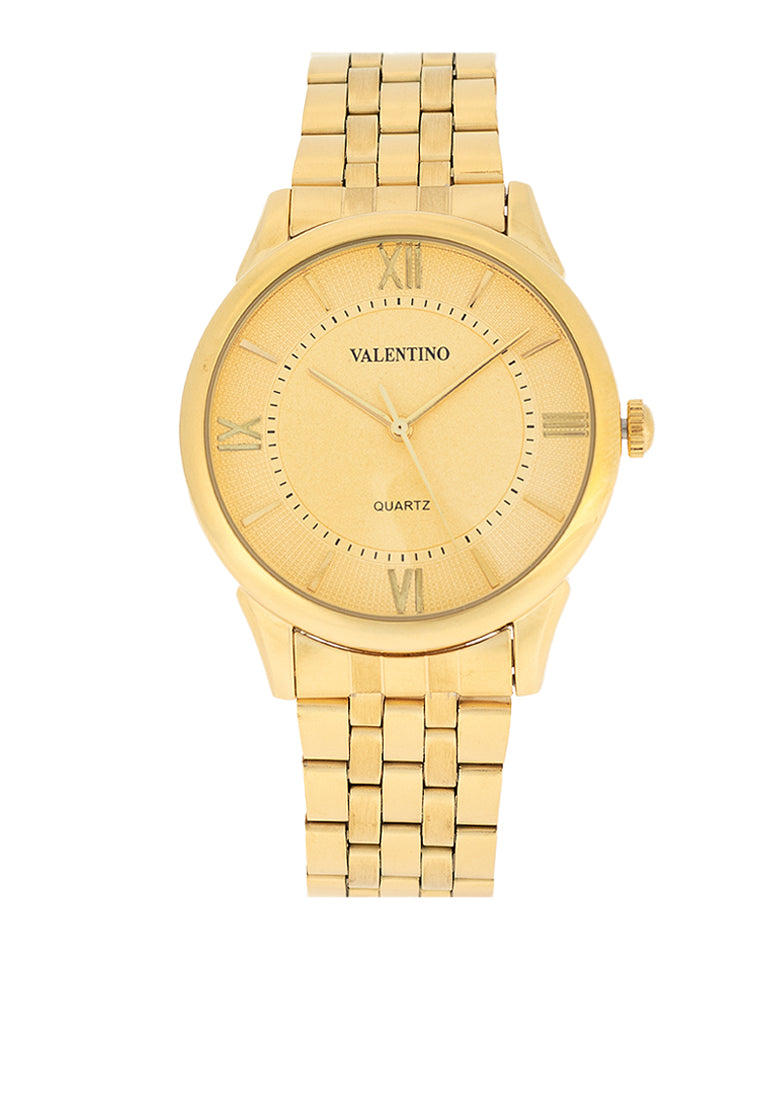 Valentino 20122439-GOLD DIAL Stainless Steel Strap Analog Watch for Men-Watch Portal Philippines