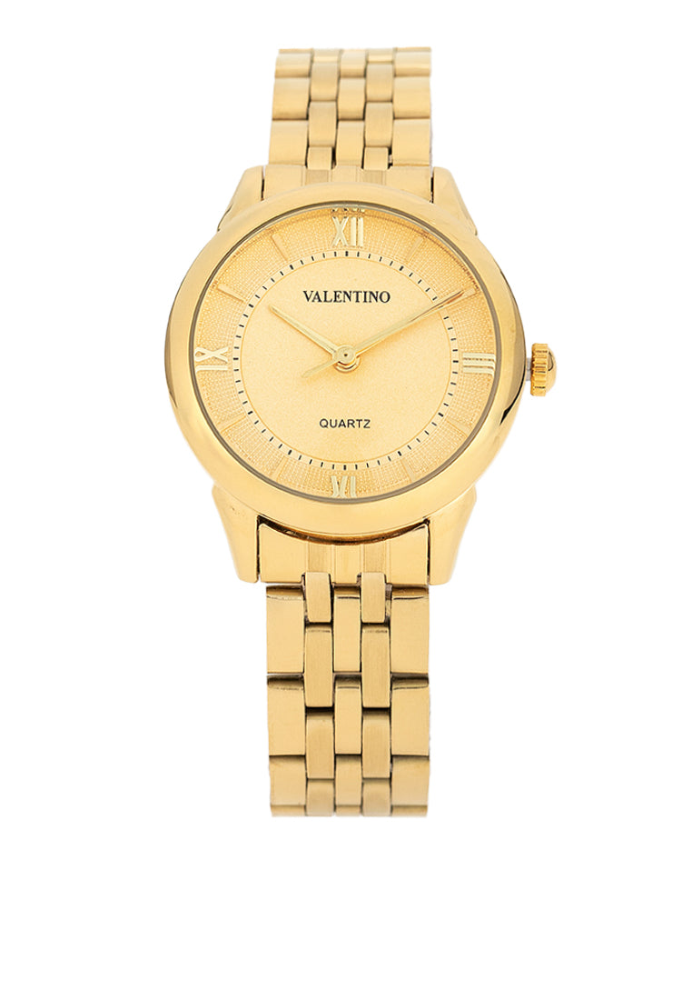 Valentino 20122440-GOLD DIAL Stainless Steel Strap Analog Watch for Women
