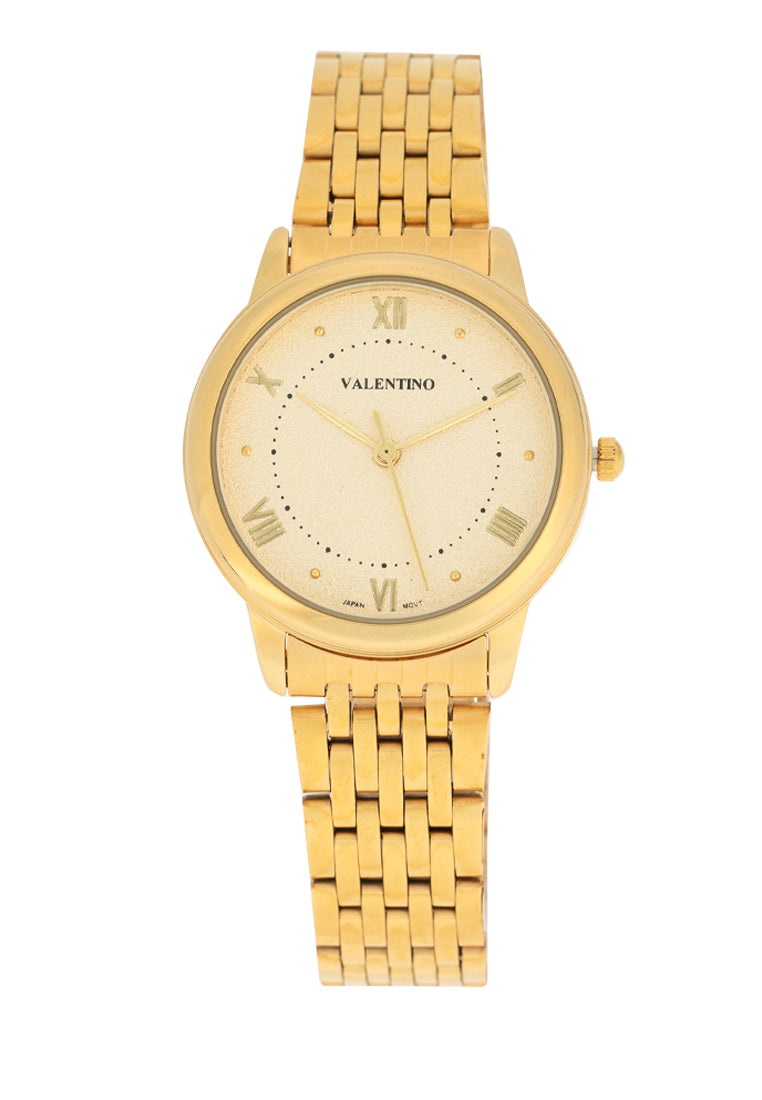 Valentino 20122445-GOLD DIAL Stainless Steel Strap Analog Watch for Women