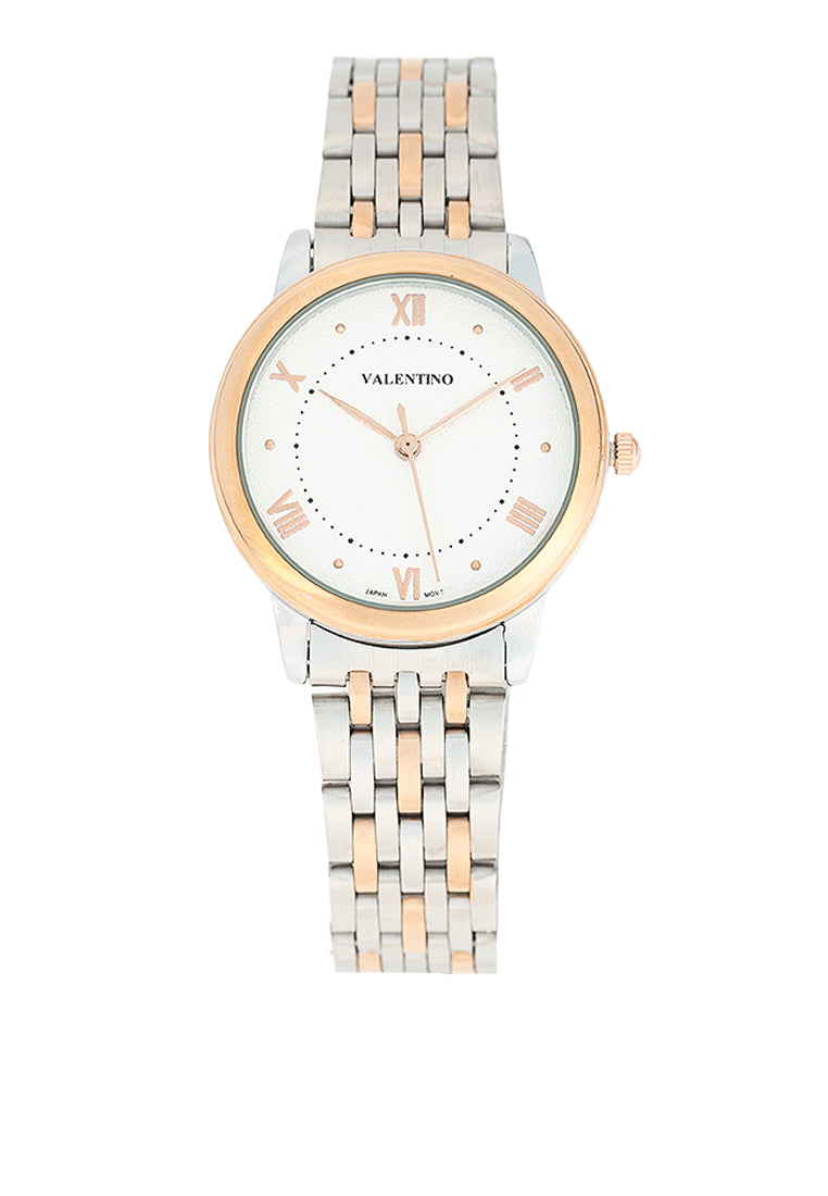 Valentino 20122446-WHITE DIAL Stainless Steel Strap Analog Watch for Women