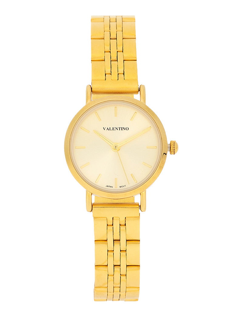 Valentino 20122448-GOLD DIAL Stainless Steel Strap Analog Watch for Women