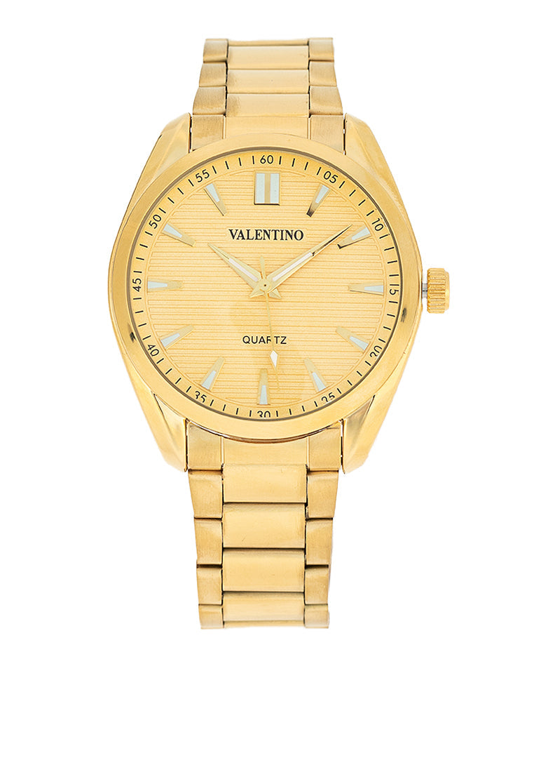 Valentino 20122454-GOLD DIAL Stainless Steel Strap Analog Watch for Men