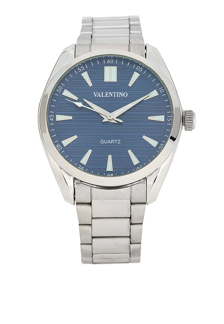Valentino 20122458-BLUE DIAL Stainless Steel Strap Analog Watch for Men-Watch Portal Philippines